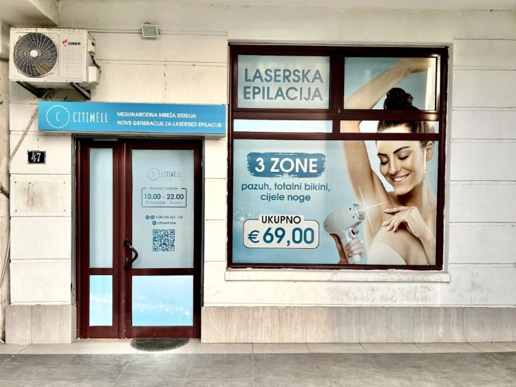 Enterijer salona za lasersku epilaciju u Podgorici (Bulevar)