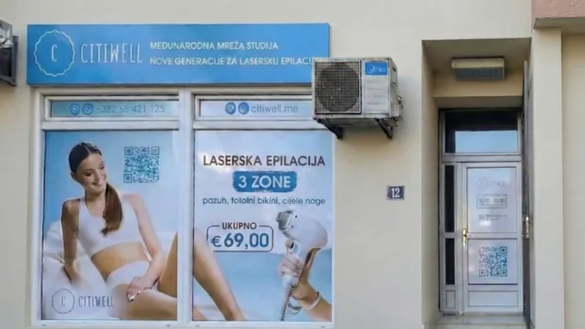Izlog salona Citiwell u Podgorici